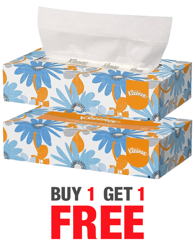 Kimberly Clark Kleenex Facial Tissues 2Ply 100 Pulls Buy1 Get1 - 60035A