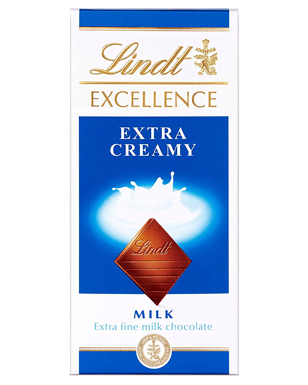 Lindt Excellence Extra Creamy Milk Chocolate 100G