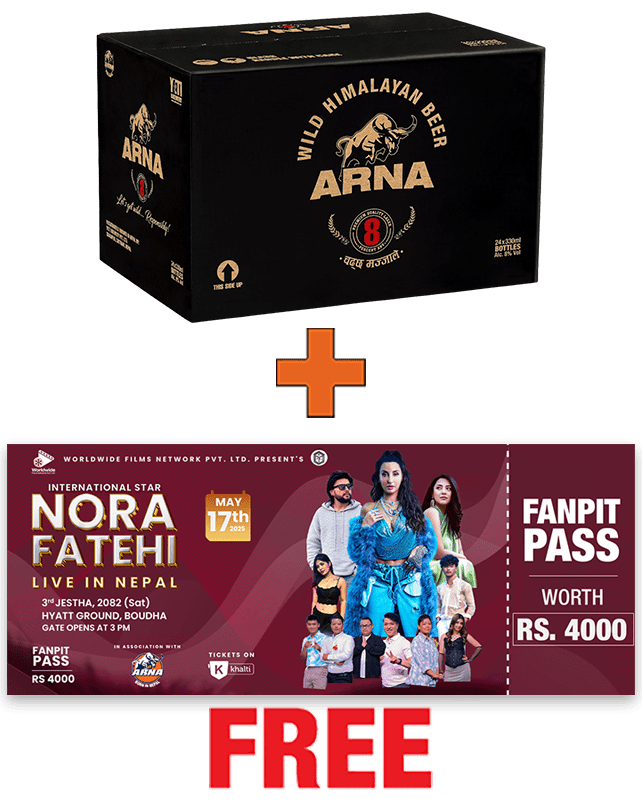 Arna 8 330ML x 24 Bottles + 1 Nora Fatehi Live Fanpit Pass Arna 8 330ML x 24 Bottles + 1 Nora Fatehi Live Fanpit Pass
