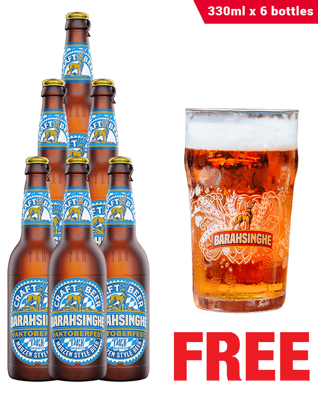 Barahsinghe Yaktoberfest 330ML x 6 Bottles + 1 Glass Free