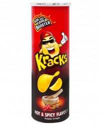 Kracks Potato Crisps Hot & Spicy 110G