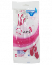 Queen 3 Blades Women's Disposable Razor 5's