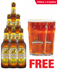 Barahsinghe Hazy IPA 650ML x 6 Bottles + 2 Glasses Free