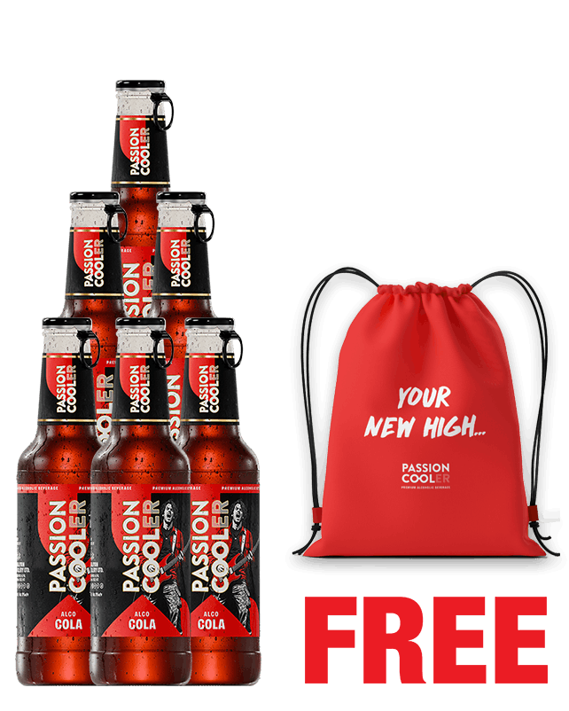 Passion Cooler Alco Cola 275ML x 6 Bottles + 1 Futsal Bag Free