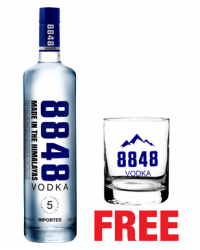 8848 Vodka 750ML + 1 Glass Free