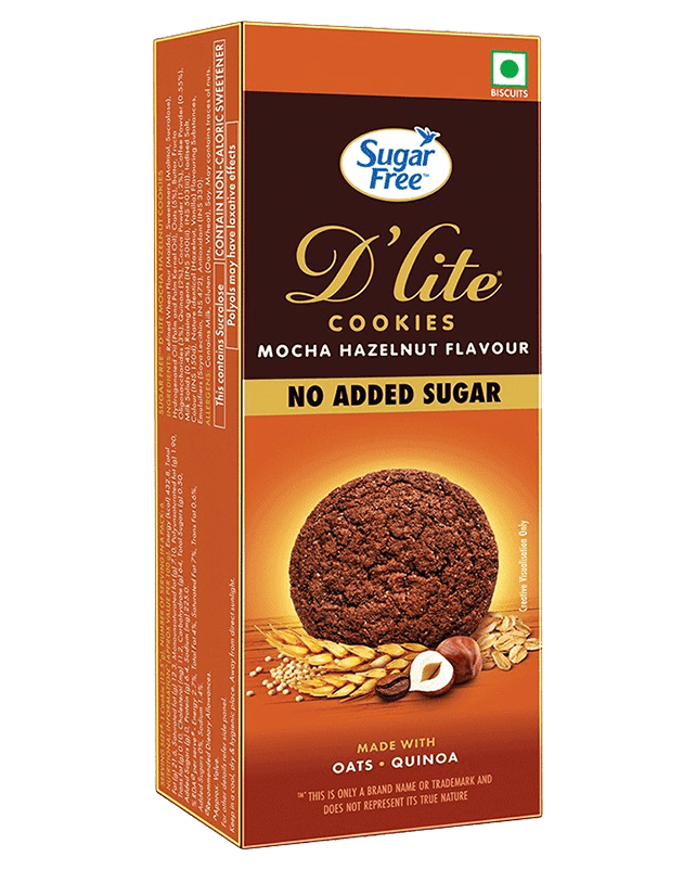 Sugar Free D'Lite Cookies Mocha Hazelnut Flavour 150G