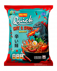 Wai Wai Quick Hot & Spicy Chicken Flavour Noodles 100G