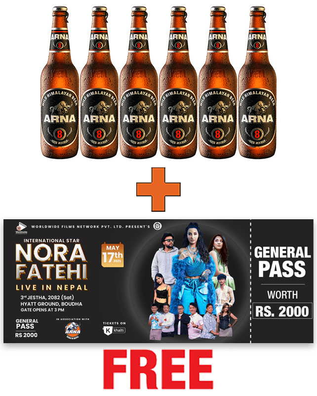 Arna 8 650ML x 6 Bottles + 1 Nora Fatehi Live General Pass Arna 8 650ML x 6 Bottles + 1 Nora Fatehi Live General Pass