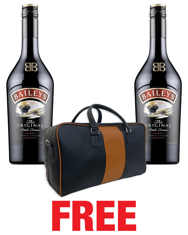 Baileys Irish Cream 1L x 2 Bottles + 1 Duffel Bag Free