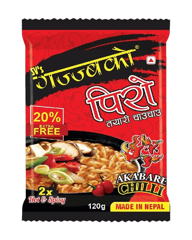 Gazzabko Piro 2X Hot & Spicy Akabare Chilli Noodles 120G
