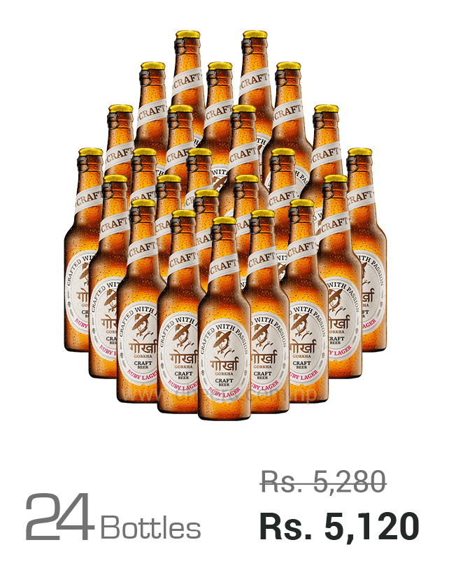 Gorkha Craft Ruby Lager 330ML x 24 Bottles