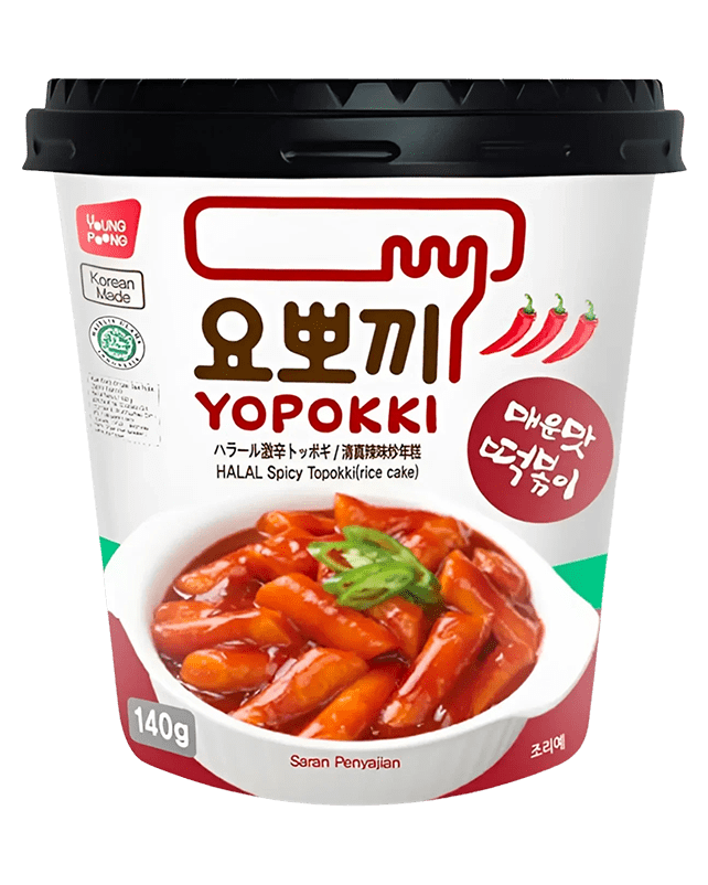 Yopokki Spicy Topokki (Rice Cake) 120G Cup Yopokki Spicy Topokki (Rice Cake) 120G Cup