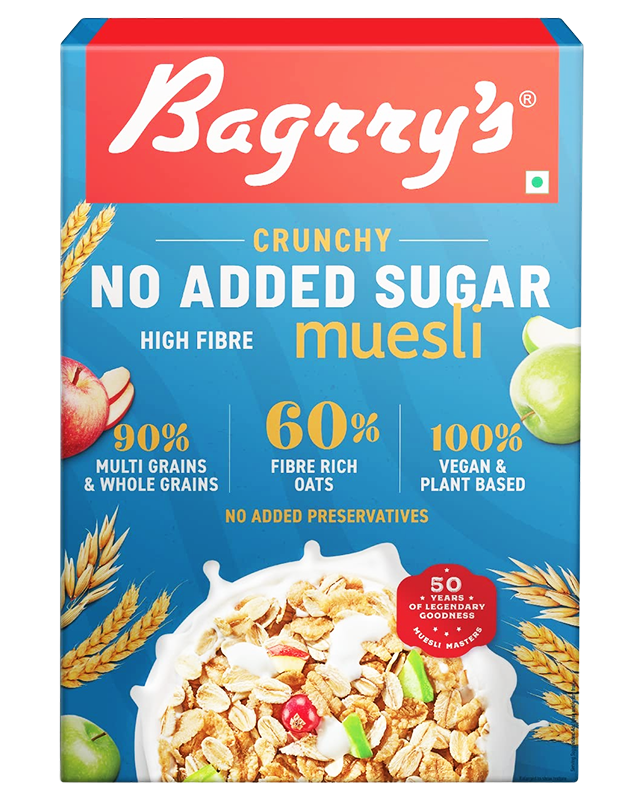 Bagrry's Crunchy Muesli No Added Sugar 500G Box Bagrry's Crunchy Muesli No Added Sugar 500G Box
