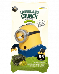 Laverland Crunch Wasabi Seaweed 40.5G (4.5G x 9's)