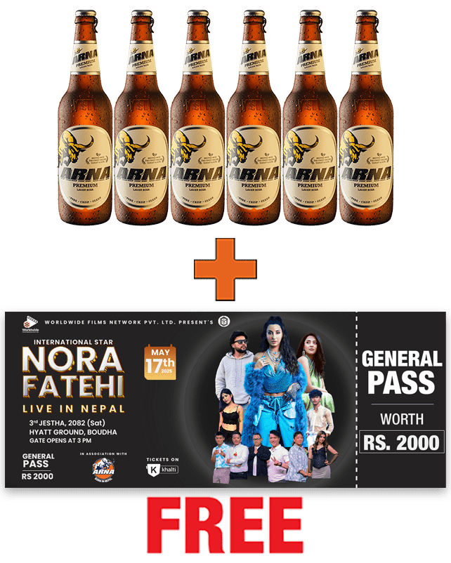 Arna Premium 650ML x 6 Bottles + 1 Nora Fatehi Live General Pass Arna Premium 650ML x 6 Bottles + 1 Nora Fatehi Live General Pass