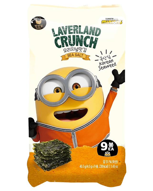 Laverland Crunch Sea Salt Seaweed 40.5G (4.5G x 9's) Laverland Crunch Sea Salt Seaweed 40.5G (4.5G x 9's)