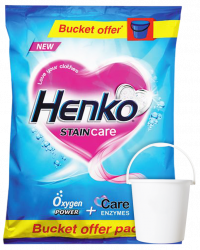 Henko Stain Champion Washing Powder 3KG + Bucket Free