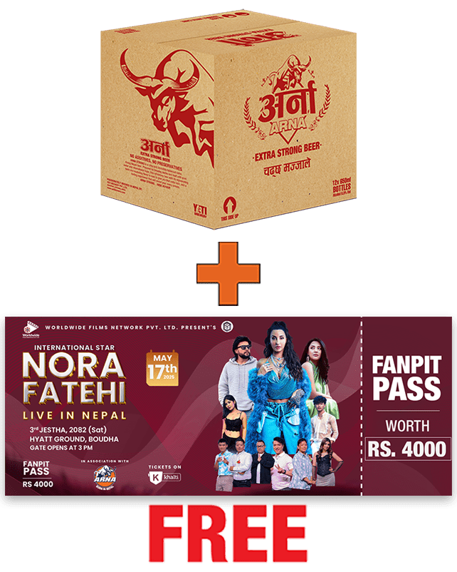Arna Strong 650ML x 12 Bottles + 1 Nora Fatehi Live Fanpit Pass Arna Strong 650ML x 12 Bottles + 1 Nora Fatehi Live Fanpit Pass