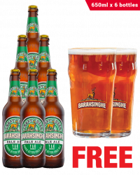 Barahsinghe Pale Ale 650ML x 6 Bottles + 2 Glasses Free