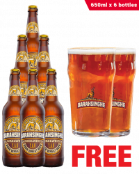 Barahsinghe Dunkelweizen 650ML x 6 Bottles + 2 Glasses Free