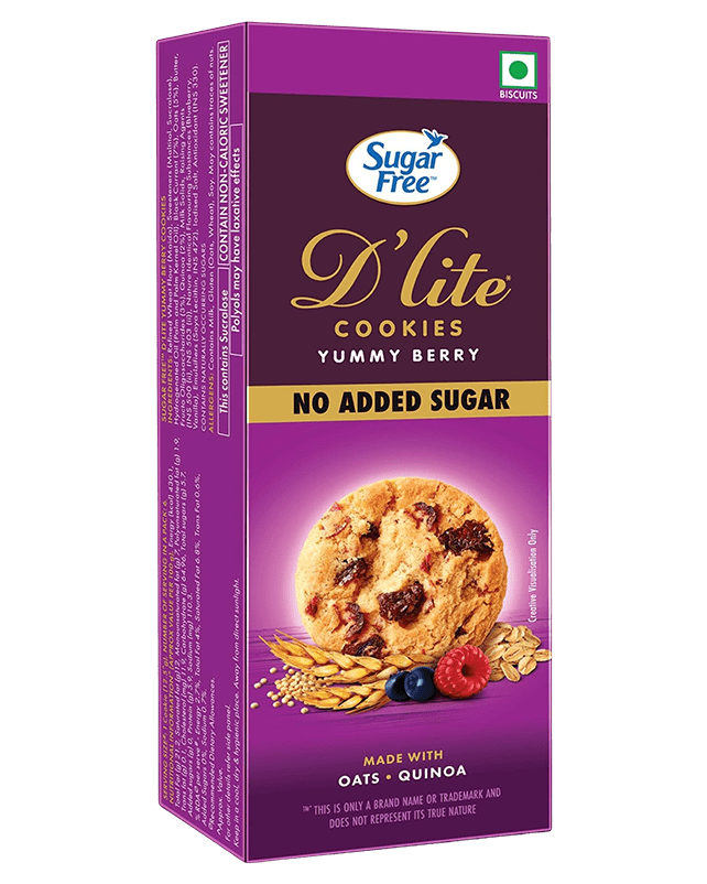 Sugar Free D'Lite Cookies Yummy Berry 150G